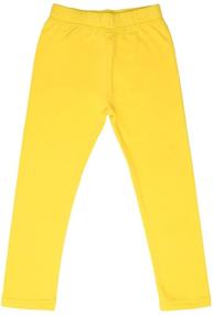 img 1 attached to High5 Solid 👧 Cotton Leggings for Girls' Clothing