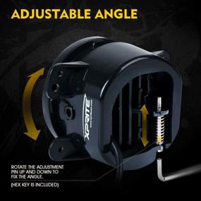 img 2 attached to Фары Xprite 4 дюйма LED для Jeep Wrangler JK Unlimited JKu 2007-2018 | Замена переднего бампера | 60W высокопроизводительные белые светодиоды CREE | Противотуманные фары для внедорожной езды
