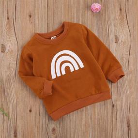 img 3 attached to Toddler Sweatshirt Rainbow Pullover Clothing Outdoor Recreation