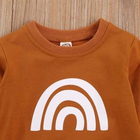 img 1 attached to Toddler Sweatshirt Rainbow Pullover Clothing Outdoor Recreation