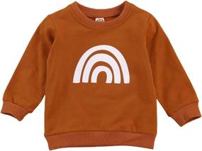 img 4 attached to Toddler Sweatshirt Rainbow Pullover Clothing Outdoor Recreation