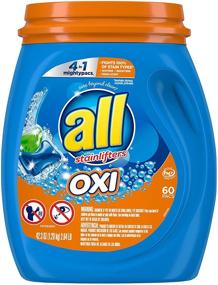 img 3 attached to 👕 All Mighty Pacs Laundry Detergent 4 In 1 with Oxi, Tub, 60 Count: Powerful Cleaning Solution for Fresh and Bright Clothes