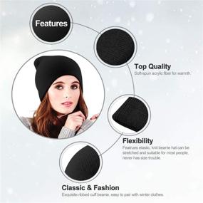 img 1 attached to 🧢 Stylish Nine Bull Acrylic Beanie: Unisex Winter Brimless Stocking Hat for Men and Women