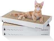 durable cardboard scratcher pad: smartbean cat scratch pad for indoor cats - high density cat scratching post with double-sided design, prolonged fun logo