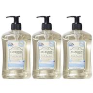 🧼 a la maison de provence liquid hand soap - fresh sea salt scent, french milled moisturizing natural hand wash, 16.9 oz pump bottles - pack of 3 logo