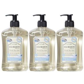 img 4 attached to 🧼 A La Maison de Provence Liquid Hand Soap - Fresh Sea Salt Scent, French Milled Moisturizing Natural Hand Wash, 16.9 oz Pump Bottles - Pack of 3