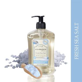 img 3 attached to 🧼 A La Maison de Provence Liquid Hand Soap - Fresh Sea Salt Scent, French Milled Moisturizing Natural Hand Wash, 16.9 oz Pump Bottles - Pack of 3