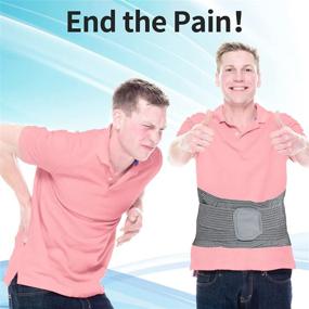 img 2 attached to 🏋️ Adjustable Lumbar Support Belt with 12 Stays, Extra-Wide Back Brace for Women and Men, Provides Relief for Lower Back Pain - Large Size (Fits Waist Size 39.3-51.1 inch)