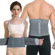 🏋️ adjustable lumbar support belt with 12 stays, extra-wide back brace for women and men, provides relief for lower back pain - large size (fits waist size 39.3-51.1 inch) логотип