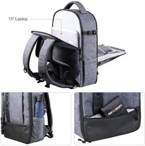 img 1 attached to K&F Concept Camera Backpack: Waterproof DSLR Camera 🎒 Bag with Laptop Compartment, Tripod Holder, and Lens Protection