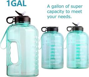 img 1 attached to Beddinginn Gallon Motivational Leakproof Jug (B3 Green)