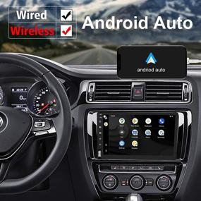 img 2 attached to 🚗 COGAMICHI 2 Din автомагнитола с поддержкой CarPlay и Android Auto, 7'' сенсорный экран на панели, беспроводная/проводная передача, Bluetooth AM/FM, зеркальная связь, автомобильный мультимедиа-плеер MP5 + камера заднего вида