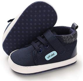 img 2 attached to 👟 Timatego Baby Walking Shoes: Non-Slip Infant Sneakers with 2 Straps for Boys & Girls (3-18 Months) Including Socks!