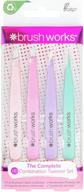 tweezers brushworks combination tweezer set logo