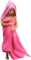 👑 premium princess hooded toddler towels in pink - soft 100% cotton bath and beach towels for girls, ages 0-12 logo