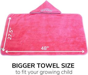 img 1 attached to 👑 Premium Princess Hooded Toddler Towels in Pink - Soft 100% Cotton Bath and Beach Towels for Girls, Ages 0-12