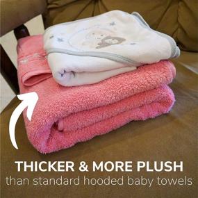 img 2 attached to 👑 Premium Princess Hooded Toddler Towels in Pink - Soft 100% Cotton Bath and Beach Towels for Girls, Ages 0-12