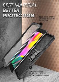 img 1 attached to 🦄 SUPCASE [Unicorn Beetle Pro] Heavy-Duty Full-Body Case with Built-in Screen Protector for Galaxy Tab A 8.0 (SM-T295/SM-T290) - Black | 2019 Release