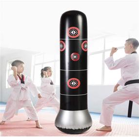 img 1 attached to Freestanding Inflatable Punching Tower Bag for Children and Adults - Fitness Punching Bag, Heavy Punching Bag, Boxing Target Bag to Play and De-Stress