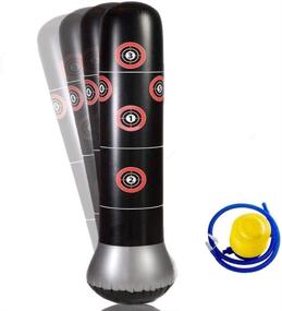 img 2 attached to Freestanding Inflatable Punching Tower Bag for Children and Adults - Fitness Punching Bag, Heavy Punching Bag, Boxing Target Bag to Play and De-Stress