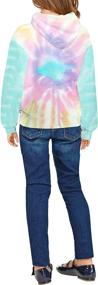 img 1 attached to 🌈 Utyful Girls Kids Tie Dye Print Long Sleeve Sweatshirt Pullover Tee Tops - Cute and Stylish