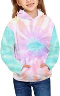 🌈 utyful girls kids tie dye print long sleeve sweatshirt pullover tee tops - cute and stylish logo