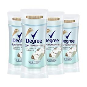 img 4 attached to 🥥 Degree Women Coconut & Hibiscus Antiperspirant Deodorant 48-Hour Protection - 2.6oz, 4 Count