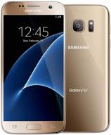 renewed samsung galaxy s7 in gold - 32gb and locked to verizon wireless logo