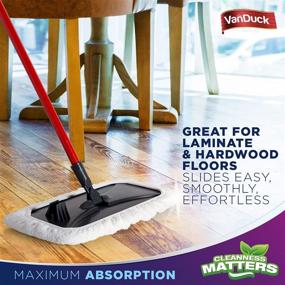 img 1 attached to VanDuck 100% Cotton Terry Mop Pads 15x8 Inch 3-Pack: Superior Quality for Cleaner Floors (Mop Not Included)