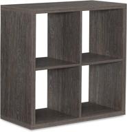 🏠 linon home decor grey dawes 4-cabinet cubby storage by linon logo