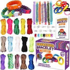 img 4 attached to 🎉 InnoRock DIY Paracord Friendship Bracelets Kit for Teens and Kids - Make Your Own Rope Bracelet with Charms - Arts and Crafts Activity for Boys and Girls Ages 6-12