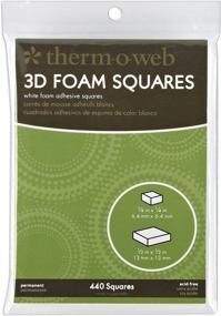 img 1 attached to 🔳 Thermoweb 3777 Adhesive Foam Squares Combo Pack - Multicolor, 440CT (0.5" and 0.25" ASST)