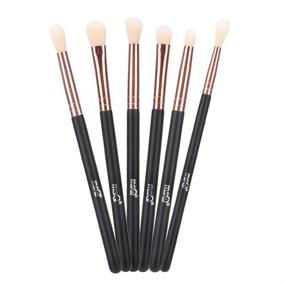 img 4 attached to Discover the Perfection of MSQ Eye Brush Set Rose Gold - 6pcs Makeup Brushes for Eyeshadow, Eyebrow, and Eyeliner