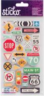 🚦 sticko road signs stickers: enhance your crafts with eye-catching traffic symbols logo