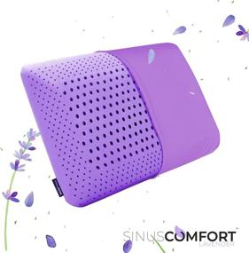 img 1 attached to Dr. Pillow Aromatherapy Sinus Comfort Dual Layer Lavender Bamboo Pillow with Gel Covered Memo Foam Base - Achieve Ultimate Sleep and Relaxation with this Washable Purple Pillow [As Featured on TV]