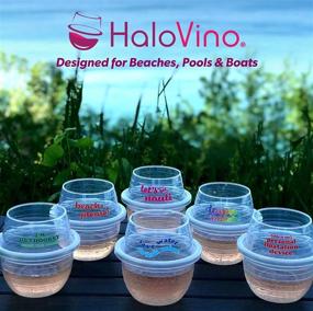 img 3 attached to 🍷 Специальный набор HaloVino (Water Life, 6) - Пластиковые бокалы без ножек - Прочные, стекабельные, можно мыть в посудомоечной машине - Идеально подходят для пляжей, бассейнов, яхтинга, кемпинга и морских домиков!