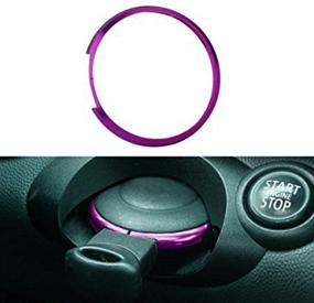 img 3 attached to Thor-Ind Aluminum Key Fob Cover Ring Rim Trim Replacement With Keychain For Mini Cooper JCW R55 R56 R57 R58 R59 R60 (Purple)