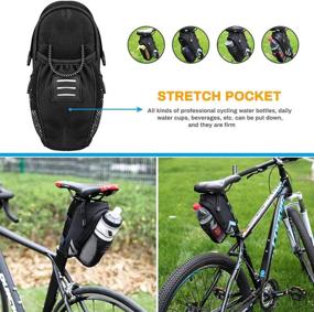 img 2 attached to 🚴 Allnice Bike Saddle Bag: 1.6L Polyester Bag with Water Bottle Pocket for MTB, Road, and Mountain Biking