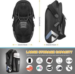 img 3 attached to 🚴 Allnice Bike Saddle Bag: 1.6L Polyester Bag with Water Bottle Pocket for MTB, Road, and Mountain Biking