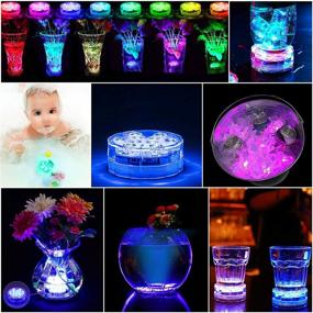 img 3 attached to 🔦 4 Pack of Battery Operated Submersible LED Spot Lights with Remote Control - Small Decorative Fish Bowl Lights for Aquarium, Vases, Ponds, Weddings, Halloween Parties