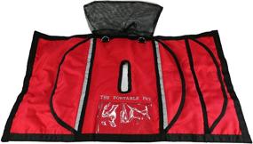 img 2 attached to 🐾 19" Travel Kennel Cover: Red Emergency Cover for Small to Medium Sized Pets - Light, Cold & Wind Blocker with Reflective Stripe - Dog Carrier, Cat Crate, Pet Kitten Puppy Cage