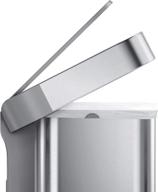 🗑️ simplehuman 45l/12 gal rectangular hands-free trash can - soft-close lid, stainless steel & plastic логотип