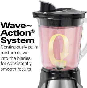 img 2 attached to 🔌 Hamilton Beach Power Elite Blender: 40oz Glass Jar, 3-Cup Vegetable Chopper, 12 Functions for Puree, Ice Crush, Shakes and Smoothies, Black and Stainless Steel