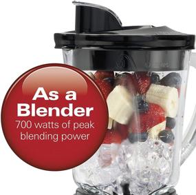 img 1 attached to 🔌 Hamilton Beach Power Elite Blender: 40oz Glass Jar, 3-Cup Vegetable Chopper, 12 Functions for Puree, Ice Crush, Shakes and Smoothies, Black and Stainless Steel