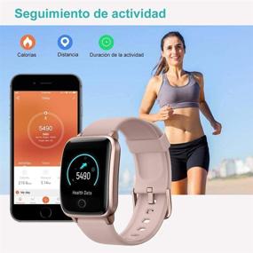 img 3 attached to 🌸 Умные часы Willful для мужчин и женщин - Fitness Tracker со счетчиком шагов, калорий, отслеживанием сна - совместимы с телефонами на iOS и Android (розовый)