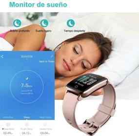 img 1 attached to 🌸 Умные часы Willful для мужчин и женщин - Fitness Tracker со счетчиком шагов, калорий, отслеживанием сна - совместимы с телефонами на iOS и Android (розовый)