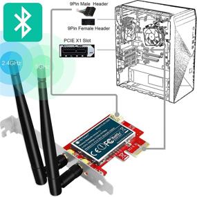 img 1 attached to 📶 FebSmart 1200Mbps Wireless AC PCIE Wi-Fi Adapter with Bluetooth 4.2 for Windows 10/8/8.1 64bit and Server 2012/2012R2/2016/2019 Desktop PCs