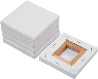 🖌️ sl crafts mini stretched canvas - 4x4 inch (pack of 6) - high-quality mini canvases for artists logo