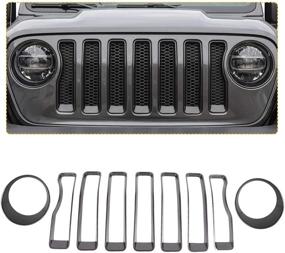 img 4 attached to Inserts Grille Headlight 2018 2020 Wrangler