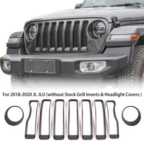 img 1 attached to Inserts Grille Headlight 2018 2020 Wrangler